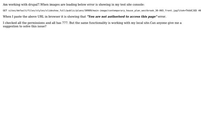 Drupal: 403 forbidden error when loading images in test server смотреть онлайн