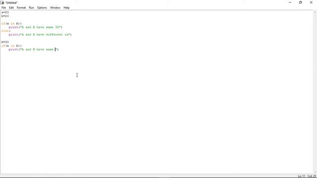 Identity operator in python смотреть онлайн