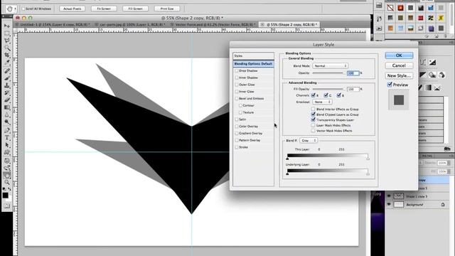 Photoshop CS5 Basic Tutorial - Military Badge Logo / Vector Force смотреть онлайн