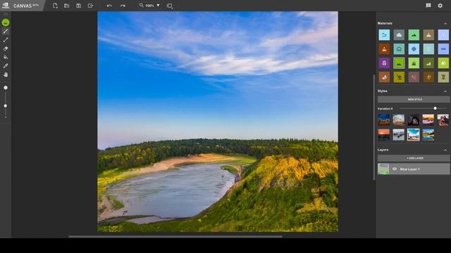 Mit diesem Programm kannst du realistische Landschaftsbilder malen! | Nvidia Canvas смотреть онлайн
