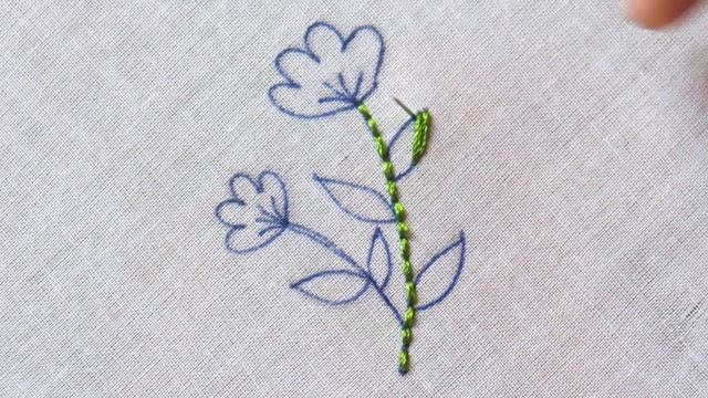 Hand Embroidery Beautiful Flower Design with Satin Stitch смотреть онлайн