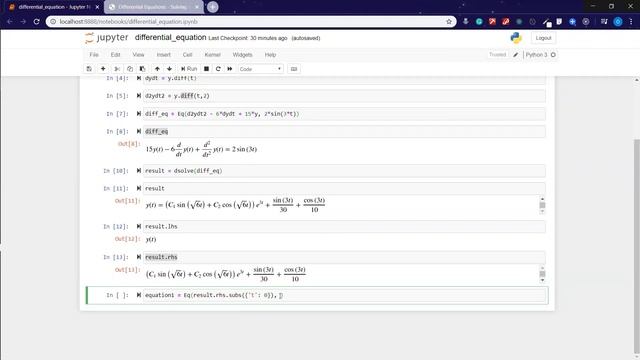 Solve a differential equation with python! смотреть онлайн