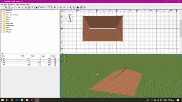 SWEET HOME 3D ROOF TUTORIAL MEMBUAT ATAP смотреть онлайн