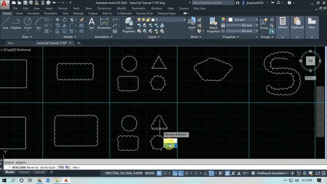 #17-AutoCad Tutorial Revision Cloud Command In Hindi смотреть онлайн