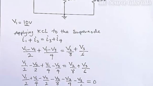 Nodal analysis with voltage source. English смотреть онлайн