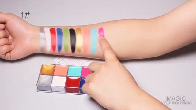 IMAGIC 12 Colors Body Face Oil Paints Professional DIY Painting Oil Art Make Up Use In Face Or Body смотреть онлайн