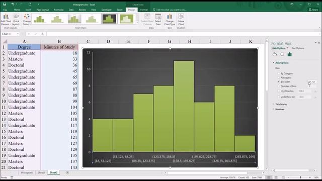 Creating a Histogram in Microsoft Excel 2016 смотреть онлайн