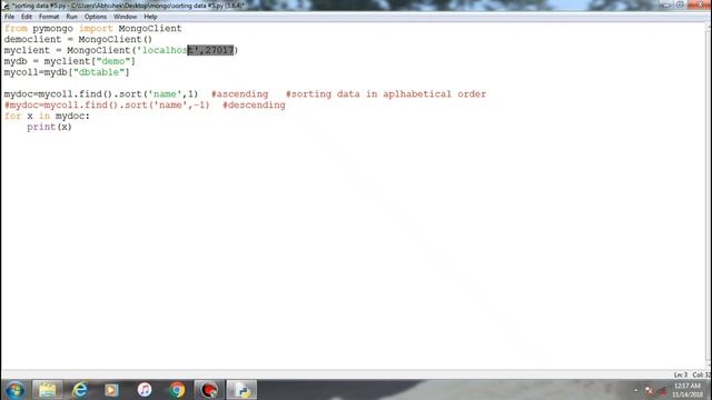 MongoDB With Python : #5 Sorting Technique's смотреть онлайн