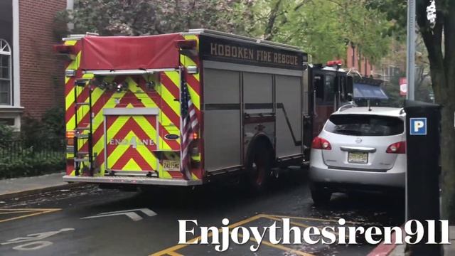 Hoboken, NJ fire department engine 2, engine 4, and ladder 2 responding 5/4/22 смотреть онлайн