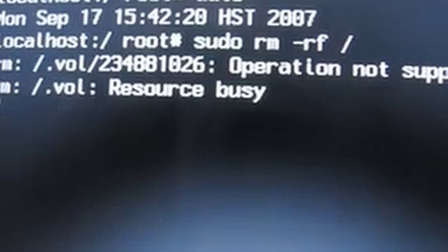 Mac OS X - sudo rm -rf / DO NOT RUN THIS COMMAND!! смотреть онлайн