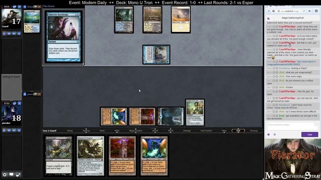 MTG Modern Daily R2 - U Tron vs Esper Mentor смотреть онлайн