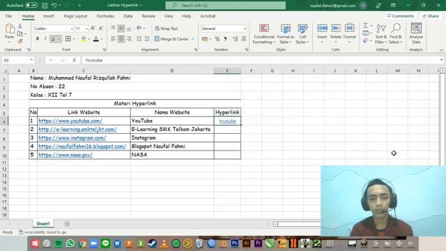 Tutorial Excel : Belajar Sekilas Mengenai Hyperlink ke Website смотреть онлайн