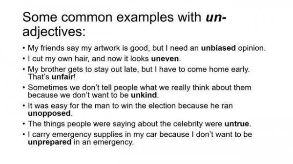 Un- or in-? Negative adjective prefixes. American English in Minutes lesson # 60