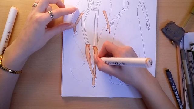 Fashion sketch | Скетч одежды - Как я рисую | Inna Wolf смотреть онлайн