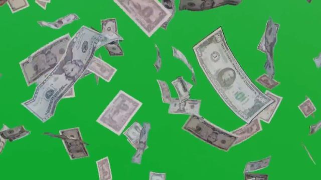 ЛЕТАЮЩИЕ ДЕНЬГИ на ЗЕЛЕНОМ ФОНЕ ФУТАЖ / ДОЛЛАРЫ DOLLARS смотреть онлайн
