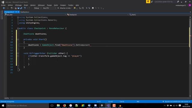 Unity 3D : Ajouter un système de Checkpoints смотреть онлайн