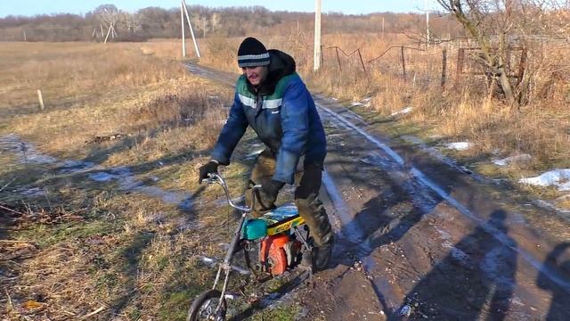 ✅Зверский мопед из Бензопилы ? удивил не по детски ?Снего-Мопед своими руками