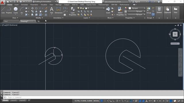 AutoCAD 2016 2D - Exercise 24 смотреть онлайн