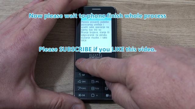 Alcatel OT 2007X hard reset смотреть онлайн