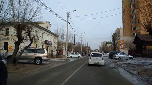. Чита-Дом офицеров-Вокзал-Старый рынок. Поездка на автомобиле по городу смотреть онлайн