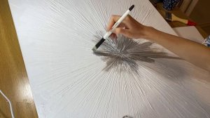 Создание большой интерьерной картины из серии «Лучи»