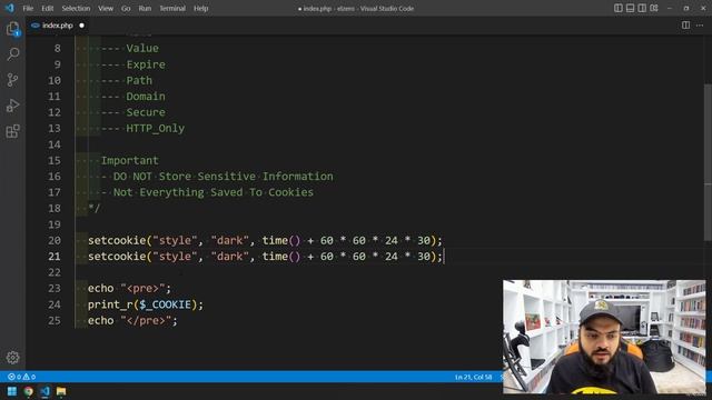Learn PHP 8 In Arabic 2022 - #099 - How To Use Cookies Part 2 смотреть онлайн