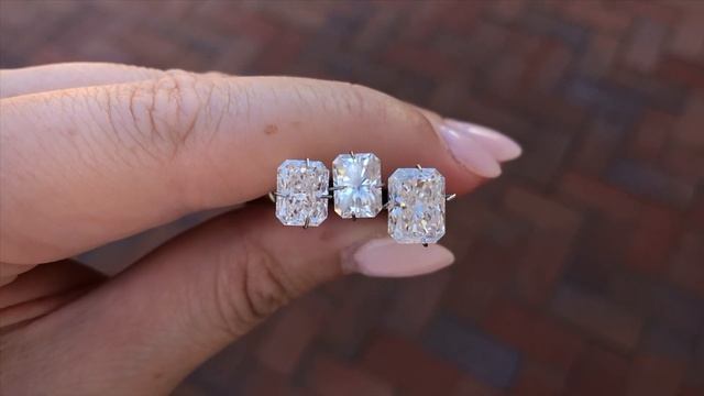 Radiant Cut Natural Diamond vs Moissanite vs Lab Grown Diamond смотреть онлайн