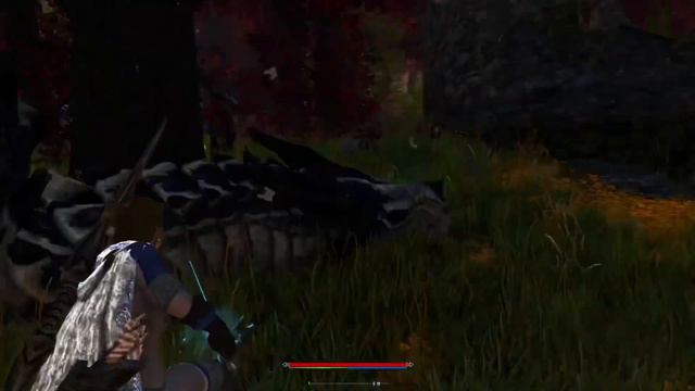 Skyrim AE Xbox One S Dragon Amongst the trees. Mage Archer Gameplay clip смотреть онлайн