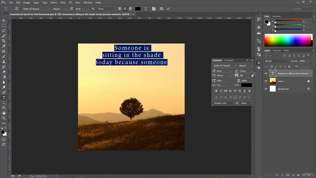 Create an Inspirational Quote Graphic in Photoshop смотреть онлайн