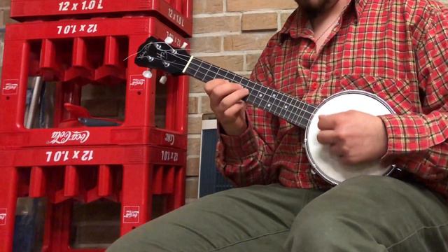 Banjolele to banjolin (Aquila 30U soprano fifths GDae) - Sound comparison with & without dampener смотреть онлайн