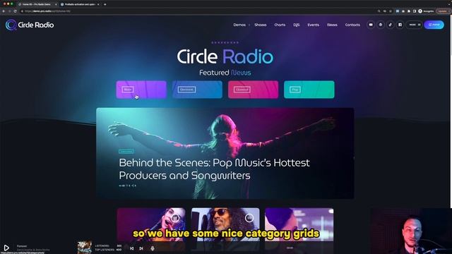 Pop Multipurpose Radio Station Website Template demo included with Pro Radio WordPress Theme смотреть онлайн