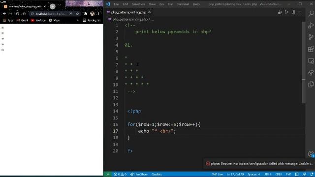 Php Coding Interview Question | Php Triangle Pattern Printing смотреть онлайн