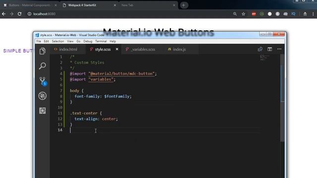 Material.io Web Components Tutorial - 2. Using Material Design Button Components - #frontendfunn смотреть онлайн