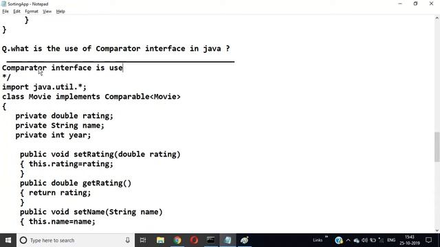 what is the use of Comparator interface in java смотреть онлайн