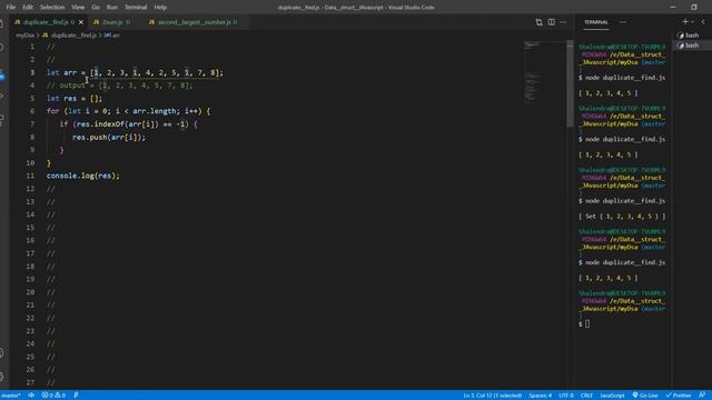 How to remove duplicate elements from an array in #javascript || #datastructure in JavaScript смотреть онлайн