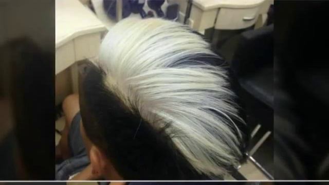 Tóc bạch kim sử dụng kem tẩy Cehko. смотреть онлайн