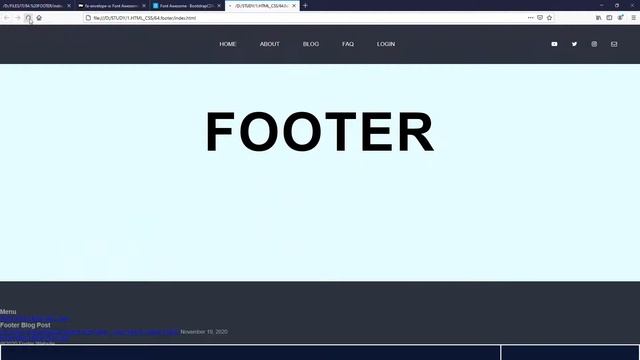 How to create a Responsive Footer using HTML and CSS | Footer Design смотреть онлайн