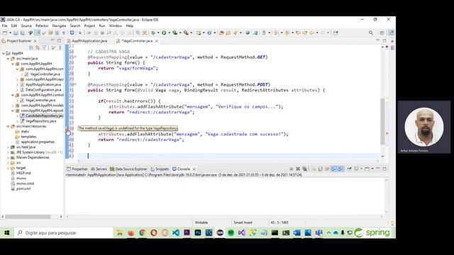 JAVA SPRING BOOT - Construção de um sistema de RH. Etapa 1 (VAGAS/CANDIDATOS) - Aula 08 смотреть онлайн
