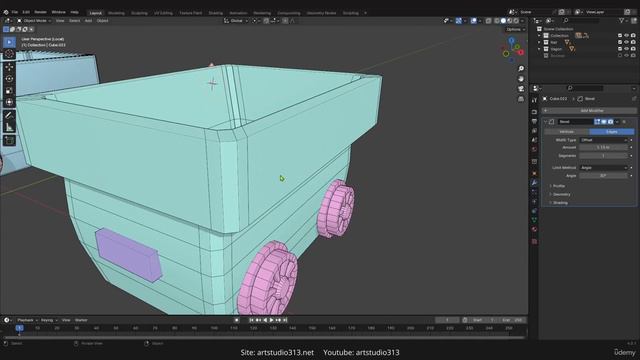 07 - Use Bevel modifier to smooth out models смотреть онлайн