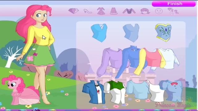 ♡ My Little Pony Equestria Girls Rainbow Rocks as Princess ♡ Dress Up Game for Kids смотреть онлайн
