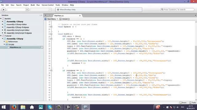 Unity3d Авторизация/Регистрация