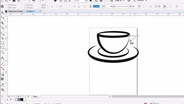 Coffee Cup Logo Design I CorelDraw 2018 смотреть онлайн