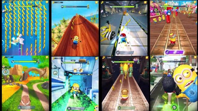 Minion Rush Classic VS Fluffycorn Carl VS Vampire VS Santa Jerry VS King's Guard Hippie Kevin смотреть онлайн