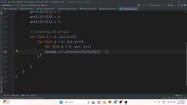 3D Array in Java #28 | Multi Dimensional Arrays | Arrays | Java Course | Java Tutorial | Pointers смотреть онлайн