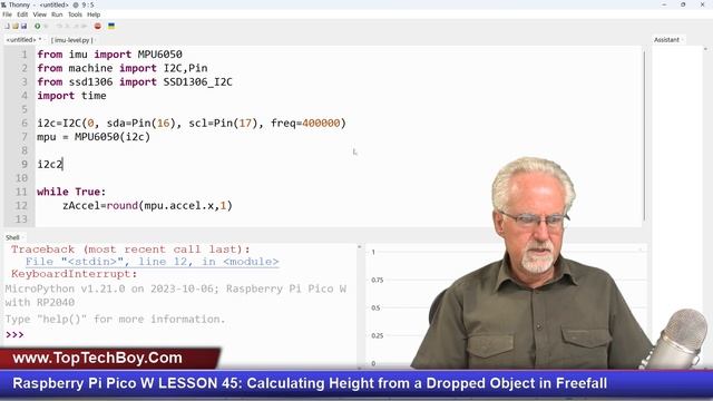 Raspberry Pi Pico W LESSON 45: Calculating Height from a Dropped Object in Freefall смотреть онлайн