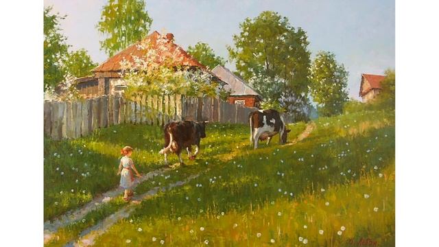 Великолепные деревенские пейзажи художника Дмитрия Лёвина смотреть онлайн