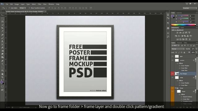 Free Poster/Frame Mockup PSD download смотреть онлайн