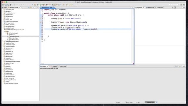 003 Java Dersleri : Scanner Sinifi - Kullanıcıdan bilgi alma metodları. смотреть онлайн