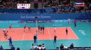 Волейбол. Европейские игры. 1/4 финала. Россия Франция 24.06.2015