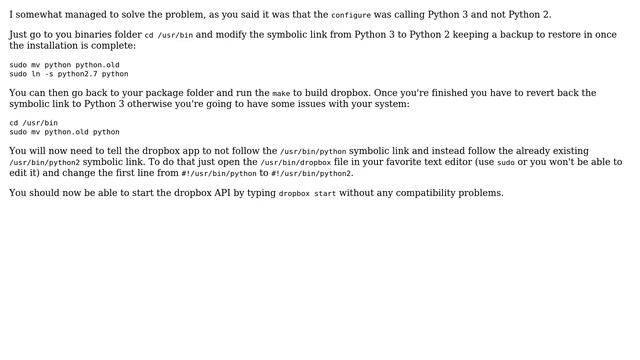 Unix & Linux: Unable to compile Dropbox source even though pygtk is installed on Arch Linux смотреть онлайн